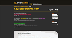 Desktop Screenshot of kayseritercume.com